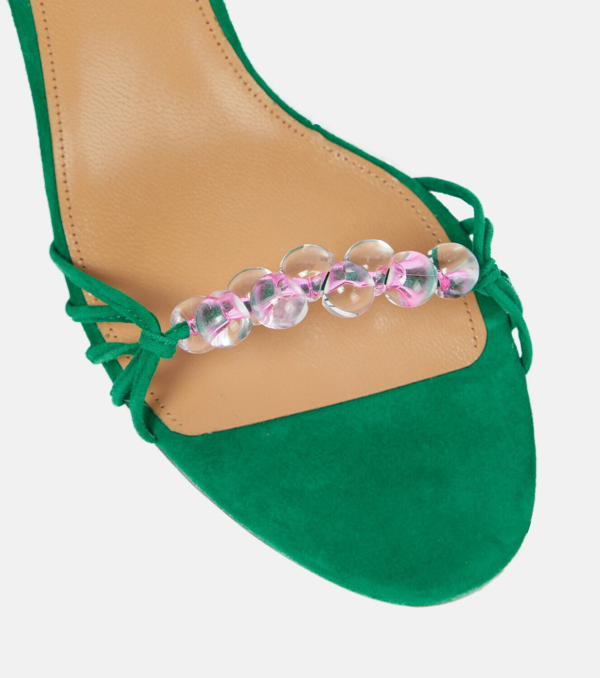 【Aquazzura】 Very Maui 50 embellishedスエードサンダル Aquazzura Very Maui 50 embellished suede sandals Aquazzura