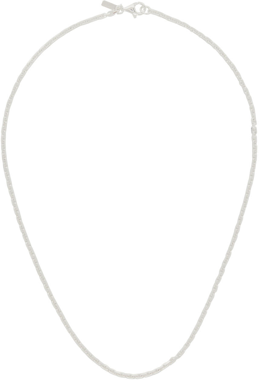 Hatton Labs Silver Mini Anchor Chain Necklace