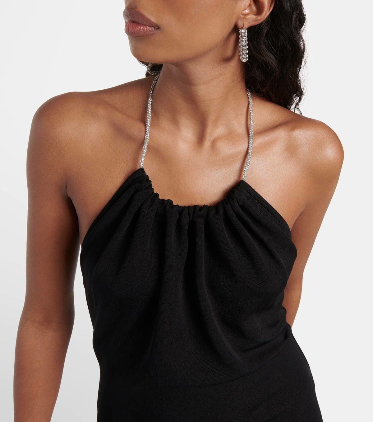 Alexandre Vauthier Halterneck jersey midi dress
