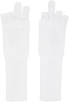 Doublet White Finger Sign Gloves