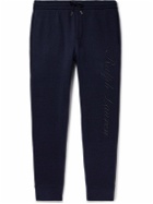Ralph Lauren Purple label - Script Logo-Embroidered Cotton-Blend Jersey Sweatpants - Blue