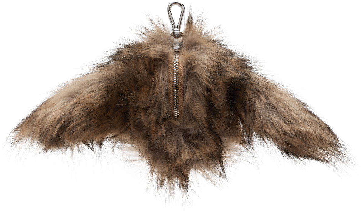 Simone Rocha Beige Faux Fur Hare Coin Purse Bag Charm