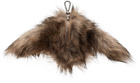 Simone Rocha Beige Faux Fur Hare Coin Purse Bag Charm
