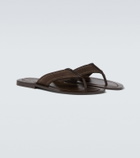 The Row Dan suede thong sandals