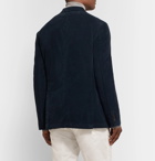 Boglioli - Navy K-Jacket Slim-Fit Unstructured Stretch-Cotton Corduroy Suit Jacket - Navy
