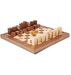Cubitts - Walnut and Maple Chess Set - Brown