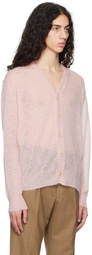 AURALEE Pink Buttoned Cardigan