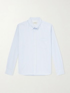 Officine Générale - Striped Cotton Oxford Shirt - Blue