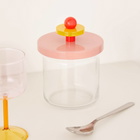 Alessi Glass Jar in Pink/Red/Yellow