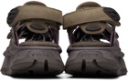Eytys Purple & Khaki Quest Sandals
