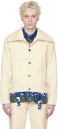 Charles Jeffrey Loverboy Off-White Sailor Collar Jacket