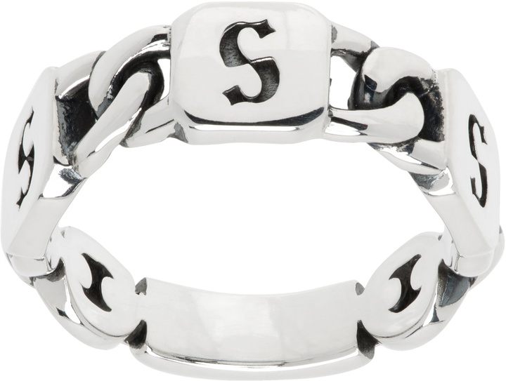 Photo: Stolen Girlfriends Club Silver Multi S-Logo Tag Ring