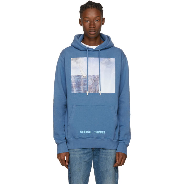 Photo: Off-White Blue Surreal Sea Hoodie