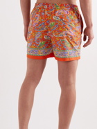 Ralph Lauren Purple label - Amalfi Slim-Fit Short-Length Printed Swim Shorts - Orange