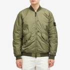 Stone Island Men's Crinkle Reps Primaloft-TC Bomber Jacket in Musk