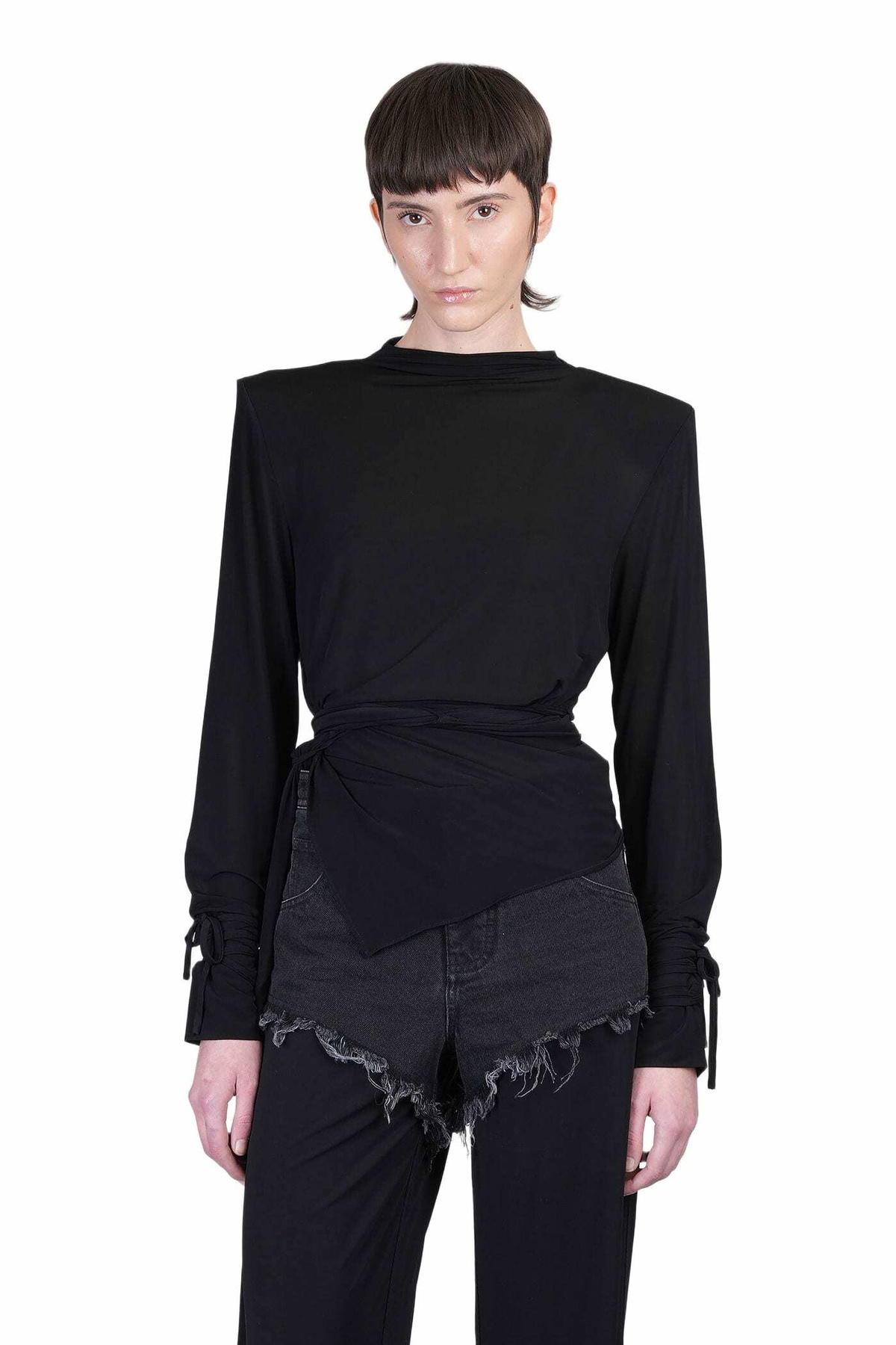 Christopher Esber Black Open Twist Long Sleeve T-Shirt
