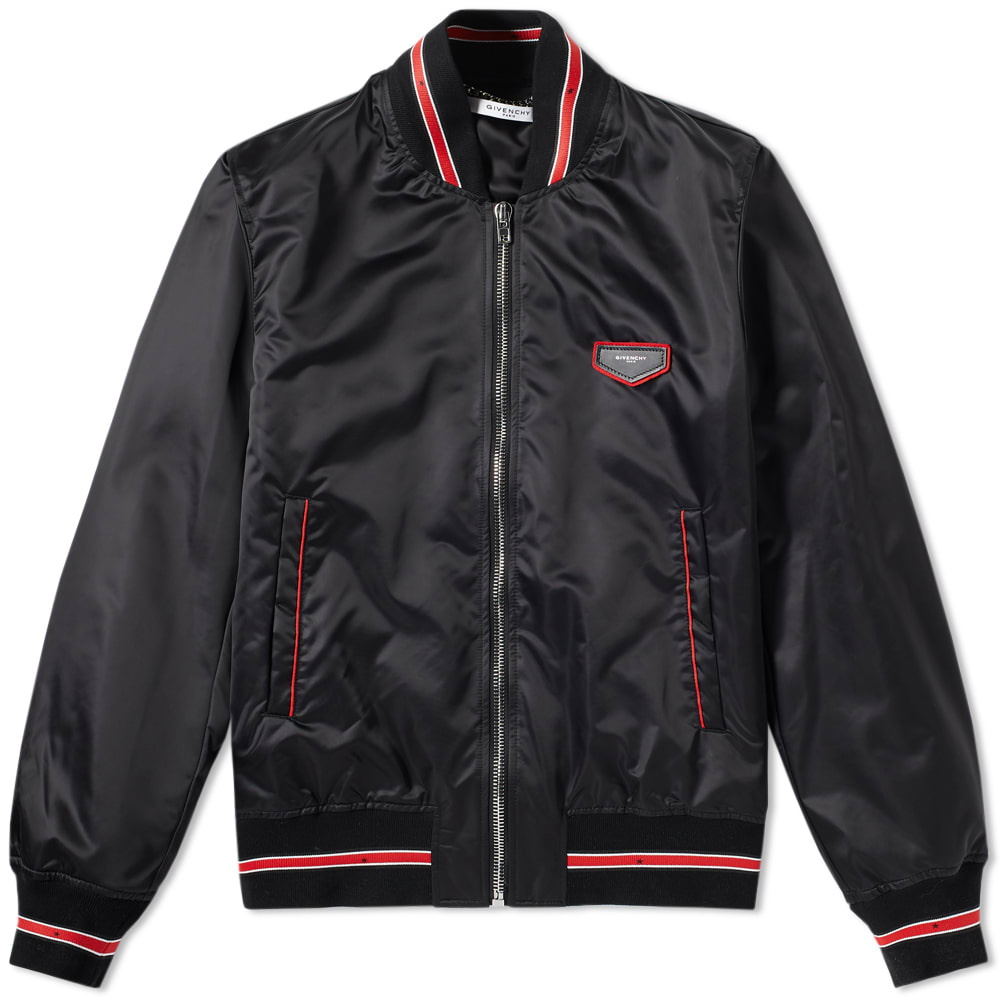 Givenchy Star Tape Leather Patch Bomber Jacket Givenchy