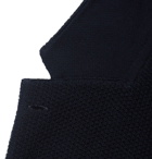 Lardini - Midnight-Blue Slim-Fit Textured-Cotton Blazer - Men - Navy