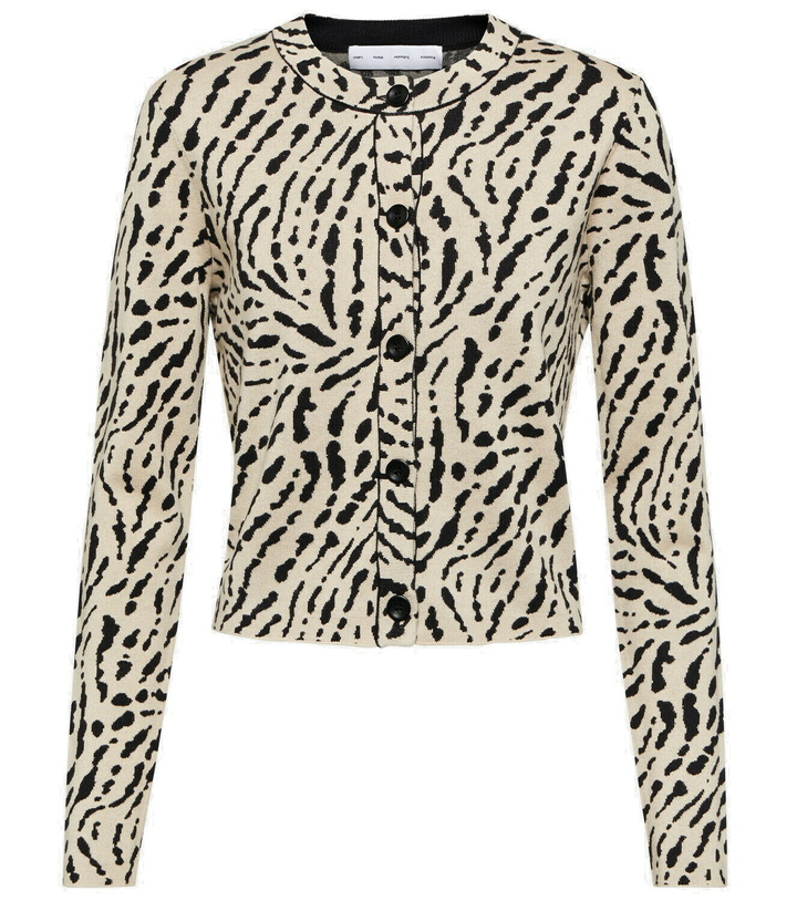 Photo: Proenza Schouler White Label printed silk-blend cardigan