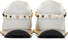Valentino Garavani White Leather & Nylon Stud Up Sneakers