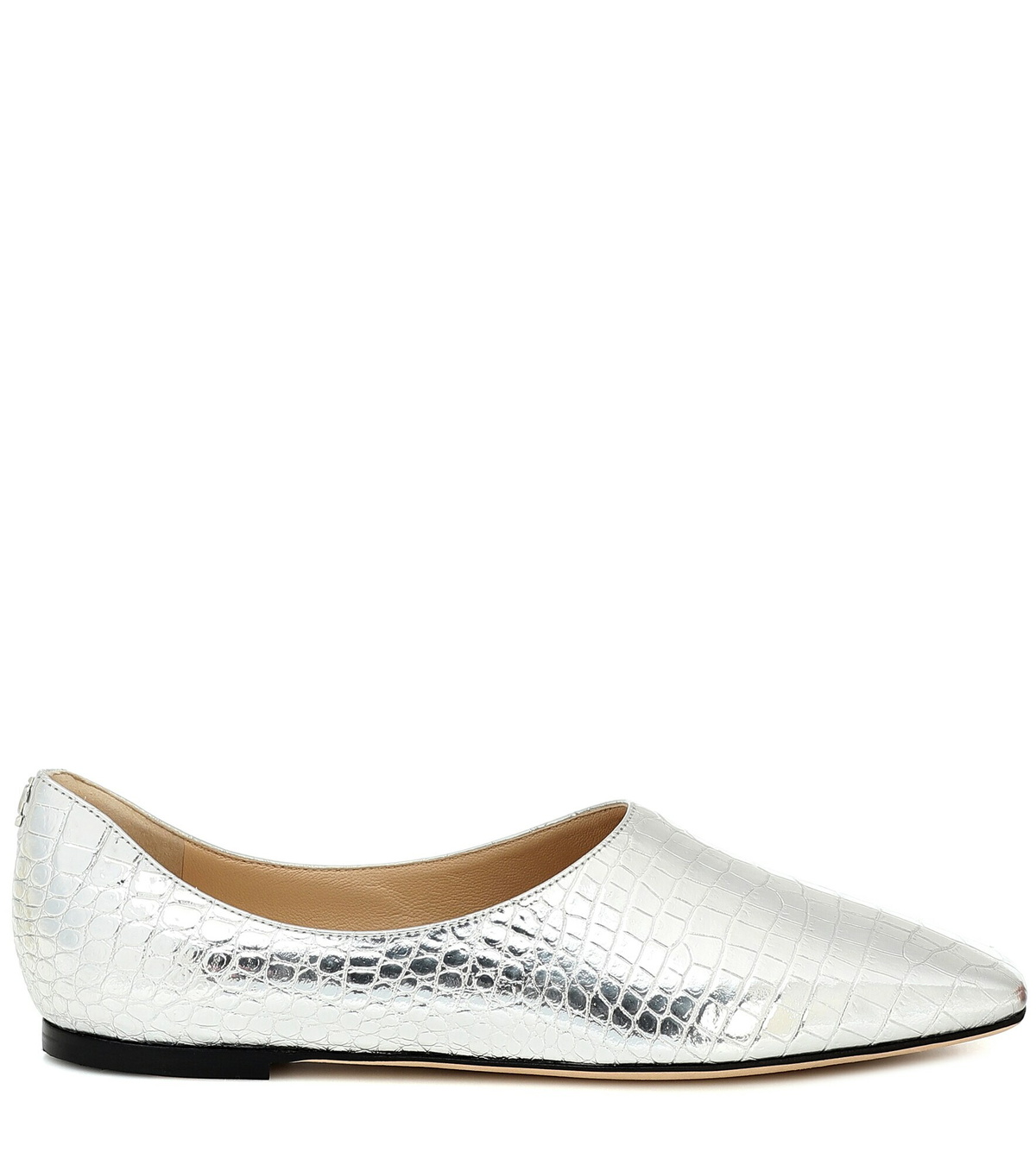 【未使用】JIMMY CHOO JOSELYN FLAT SV×BK 22.5 Jimmy Choo - Joselyn leather ballet flats Jimmy Choo
