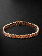42 Suns - 14-Karat Gold Orange Sapphire Tennis Bracelet - Orange