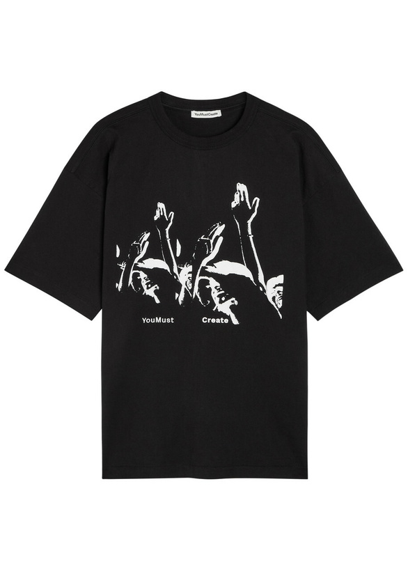 Photo: Ymc Triple Printed Cotton T-shirt Black