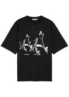 Ymc Triple Printed Cotton T-shirt Black
