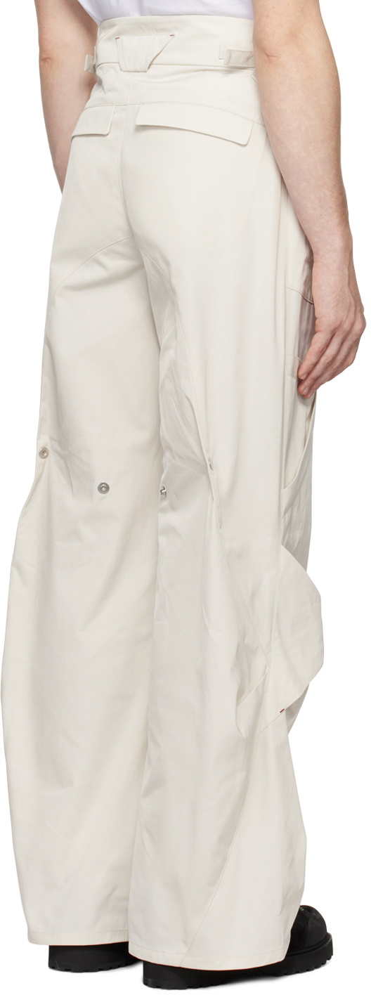 CMMAWEAR Beige Hourglasses Darted Cargo Pants