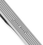 Hugo Boss - Tane Logo-Detailed Silver-Tone Tie Bar - Silver