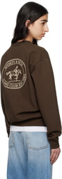 Sporty & Rich Brown 'Riding Club' Crewneck Sweatshirt