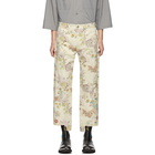 Lanvin Off-White Fairy Print Twist Jeans