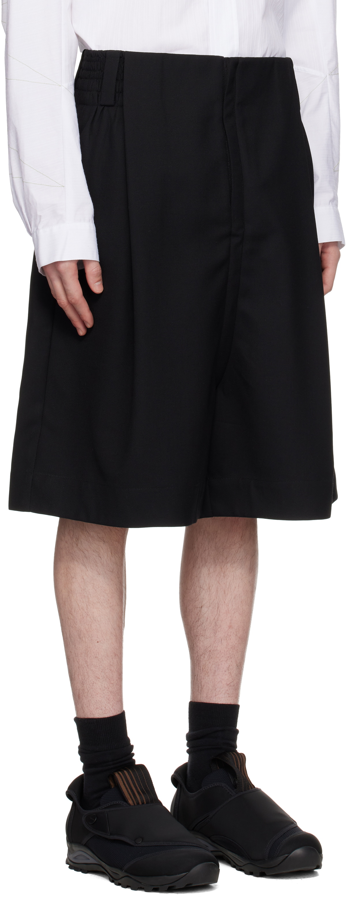 pet-tree-kor ワイドショーツ　batura pet-tree-kor Black Tension Shorts pet-tree-kor