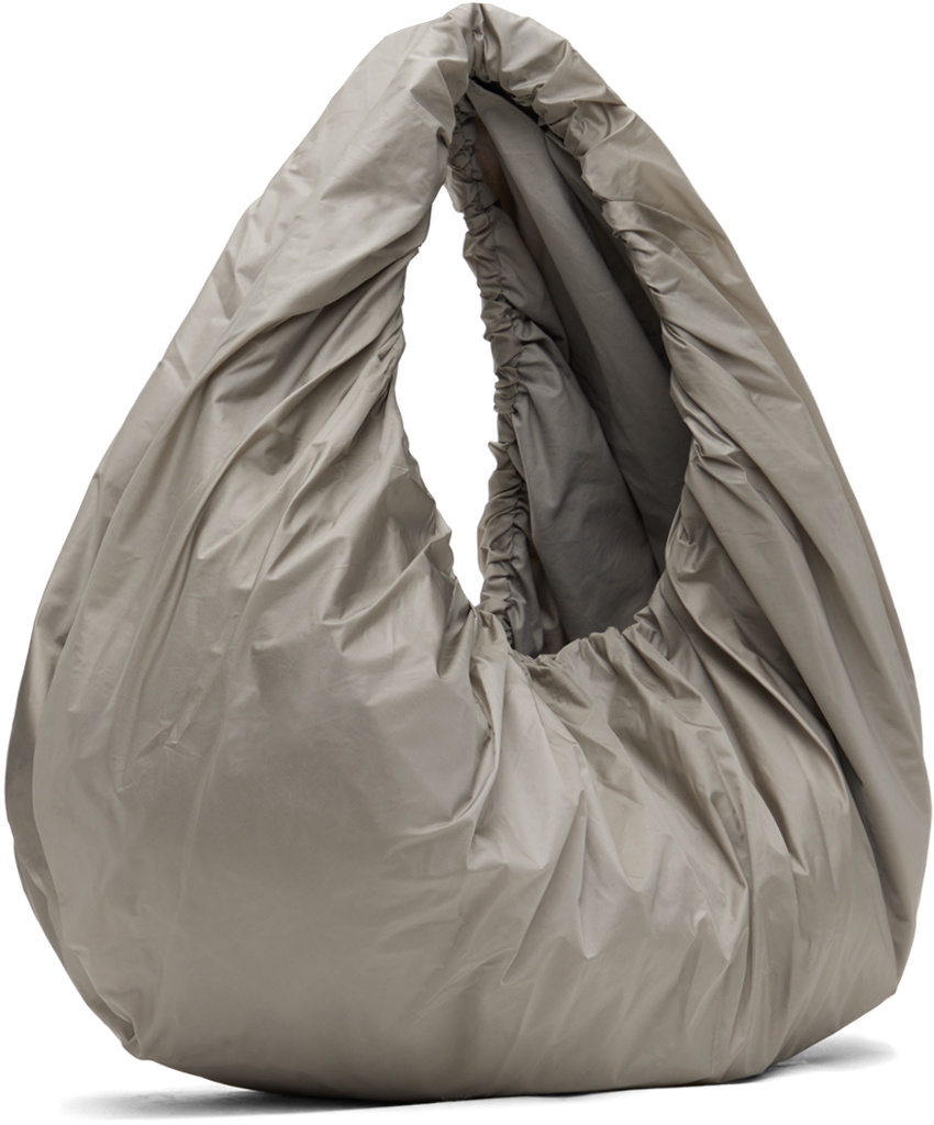 AMOMENTO Gray Shirring Tote
