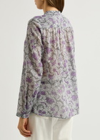 Isabel Marant étoile Maria Printed Cotton Blouse Lilac
