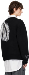 Y-3 Black Graphic Knit Sweater