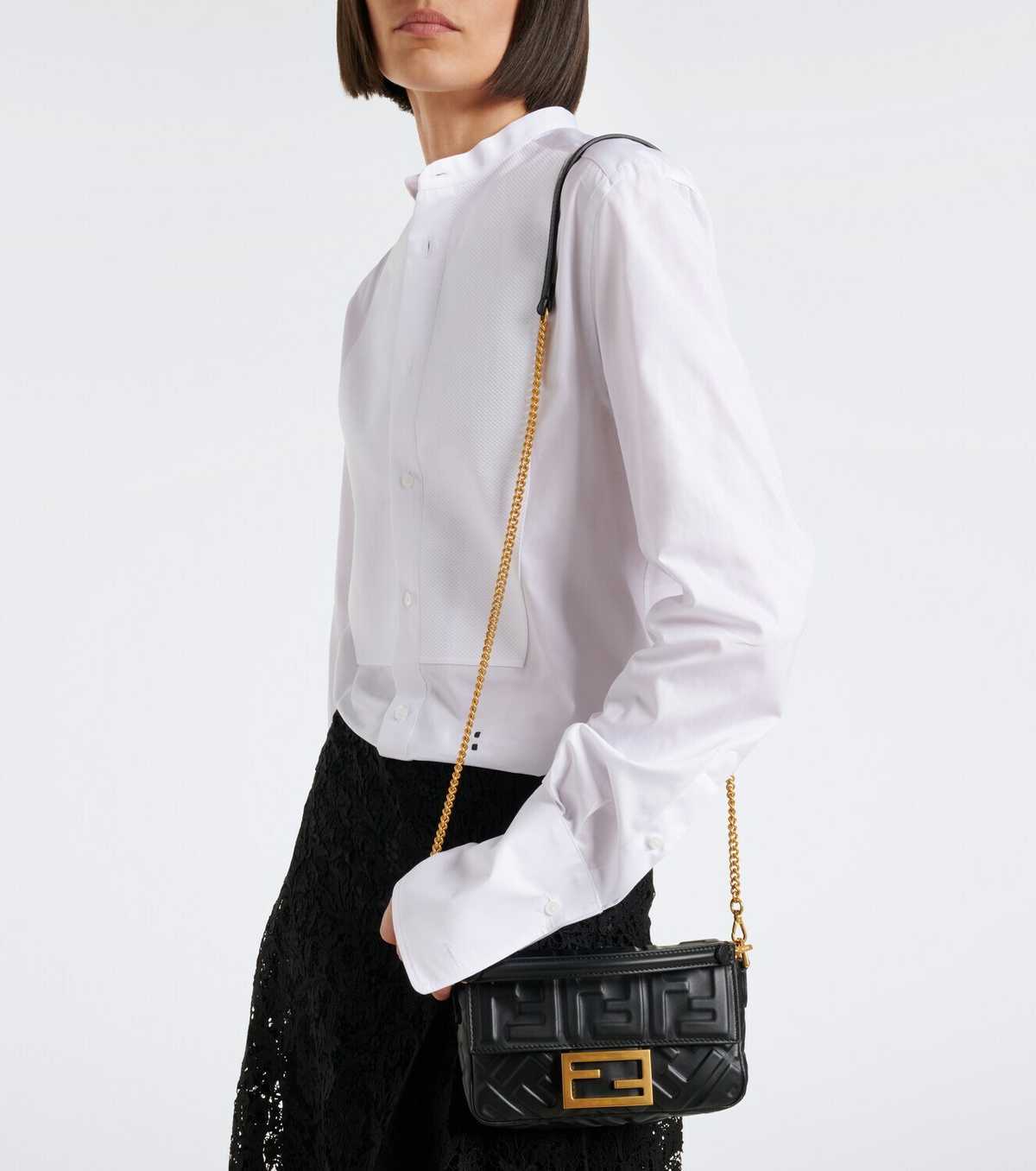Fendi Baguette® Mini leather top-handle bag