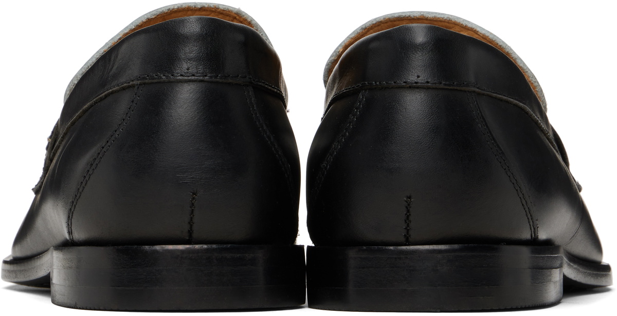 KidSuper Black & White Patchwork Penny Loafers