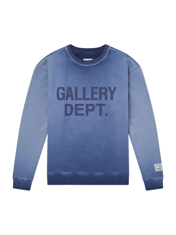 Photo: Gallery Dept. - Logo-Print Cotton-Jersey Sweatshirt - Blue