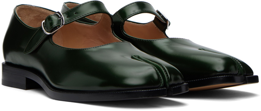 Maison Margiela Green Tabi Mary-Jane Oxfords Maison Margiela