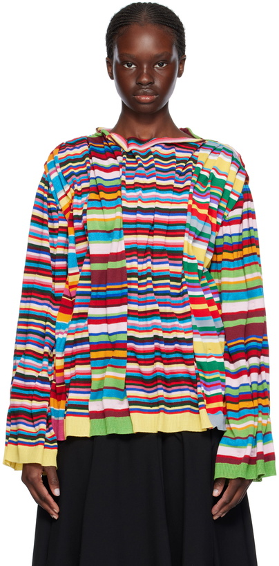 Photo: Comme des Garçons Multicolor Gathered Sweater