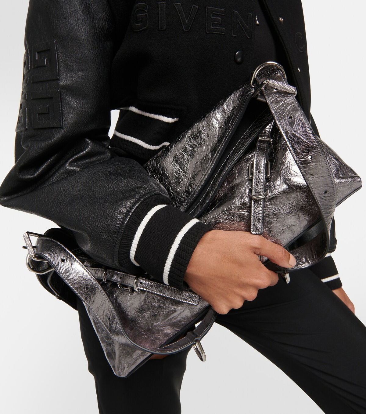 Givenchy Givenchy Voyou medium laminated leather bag