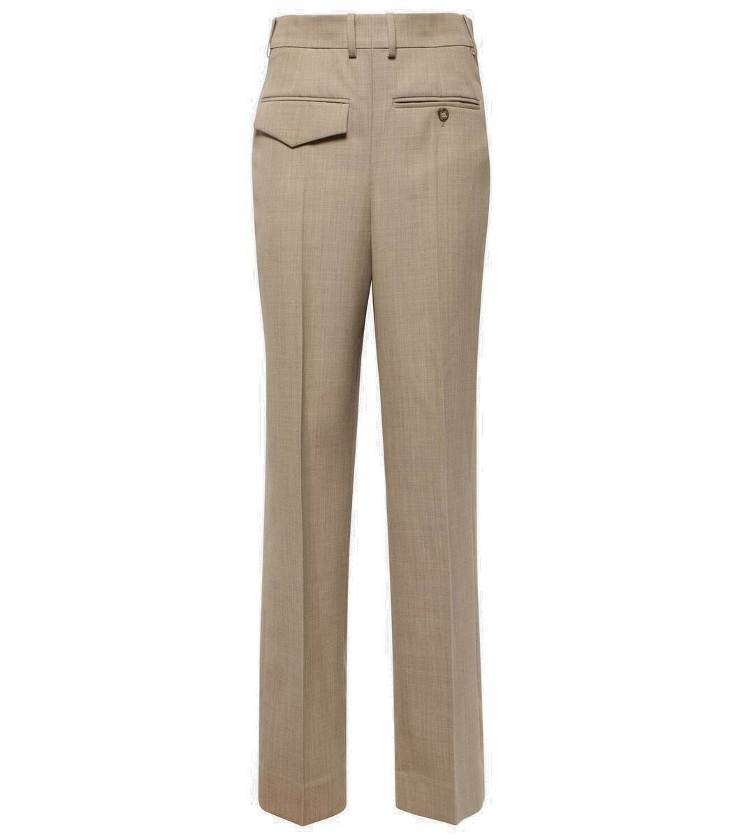 VICTORIA BECKHAM Wool-gabardine flared pants