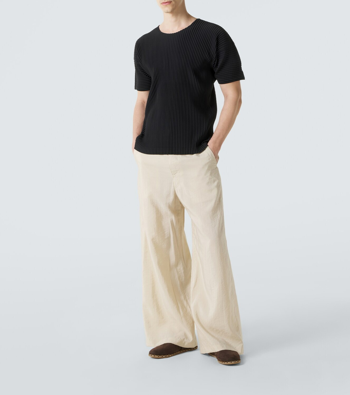 Homme Plissé Issey Miyake Basics pleated T-shirt