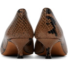 Le Monde Beryl Brown & Black Babouche Kitten Heels