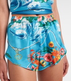 Gucci Floral silk twill shorts