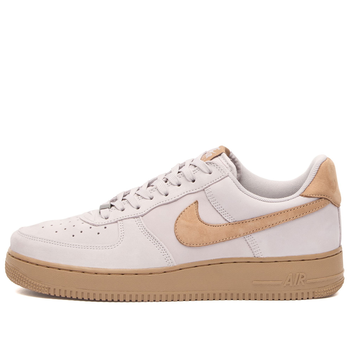 Nike Men's Air Force 1 Low Retro Prm Qs Sneaker in Silver Lilac/Taupe