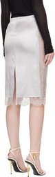 TOM FORD Silver Knee-Length Midi Skirt