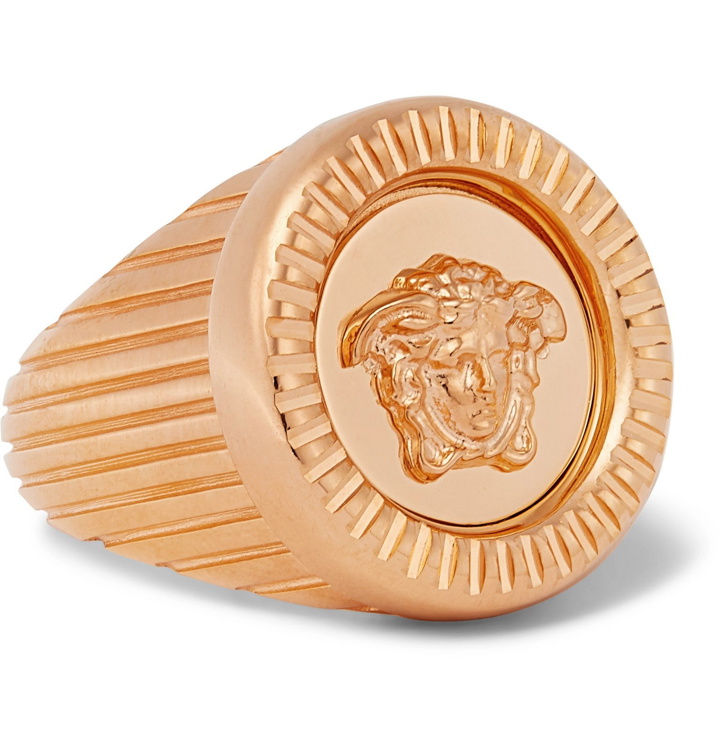 Photo: Versace - Gold-Tone Signet Ring - Gold