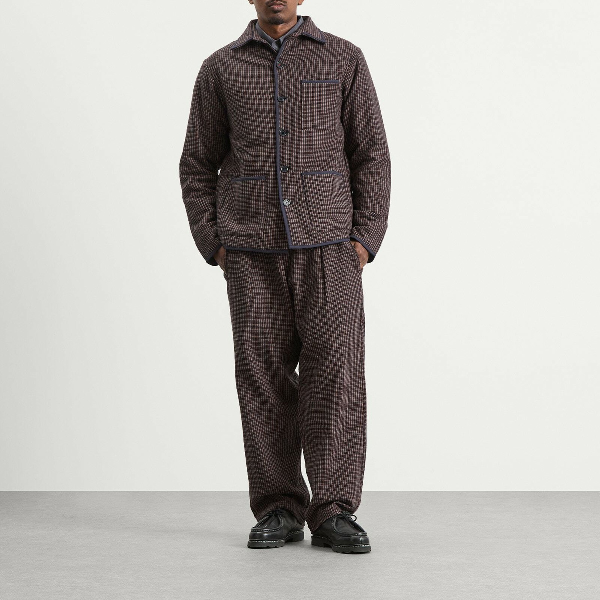 Kardo Men's Paris Quilted Workwear Jacket in Ganache